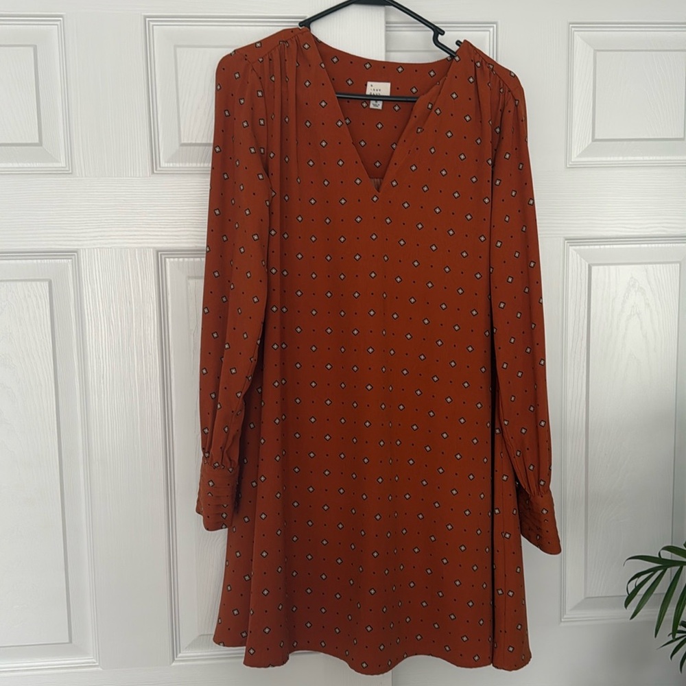 A New Day Medium Burnt Orange Dress